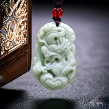 Green Natural Real Jade Chinese Zodiac Pendant Necklace Stone