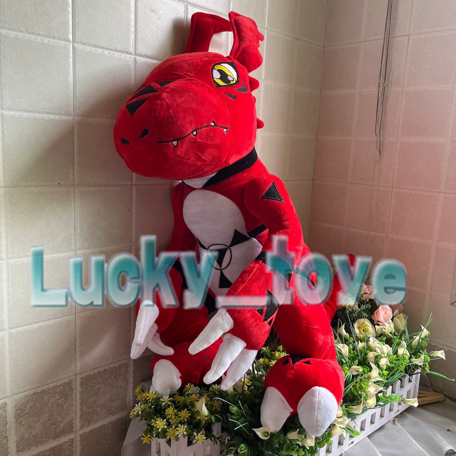 24'' Anime Digital Monster Guilmon Plush Toy Digimon Stuffed Toy Cartoon Gift