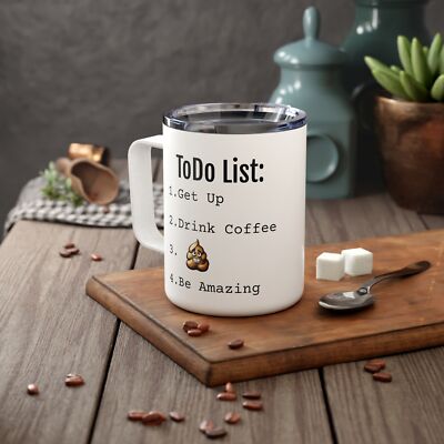 10oz travel coffee mug 10 oz. Insulated Stoneware Travel Mug main image 1