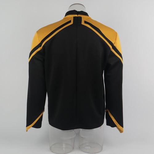Admiral JL Picard Uniform Cosplay Startfleet Men Top Shirt Red Gold Blue Costume - Picture 11 of 12