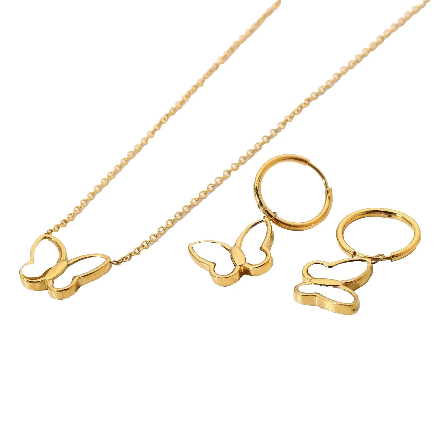 Модные ювелирные наборы, наполненные желтым золотом с ракушкой