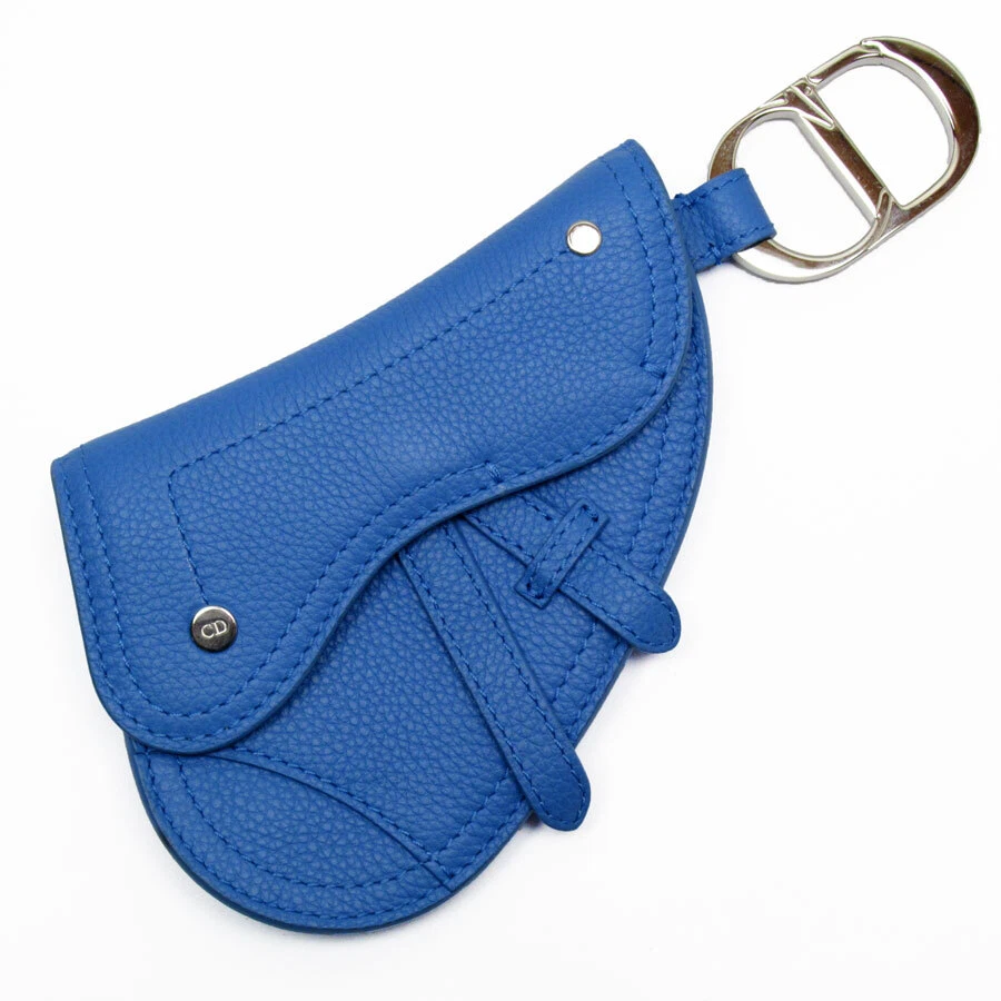 Sacoche authentique cuir bleu Christian Dior t19291i