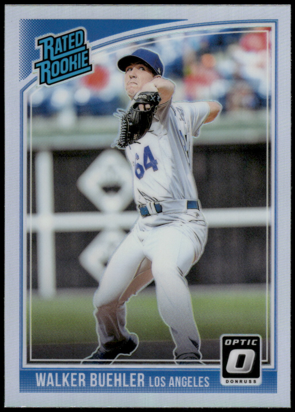2018 Panini Donruss Optic Walker Buehler Holo Refractor #41 Rookie Card (RC)
