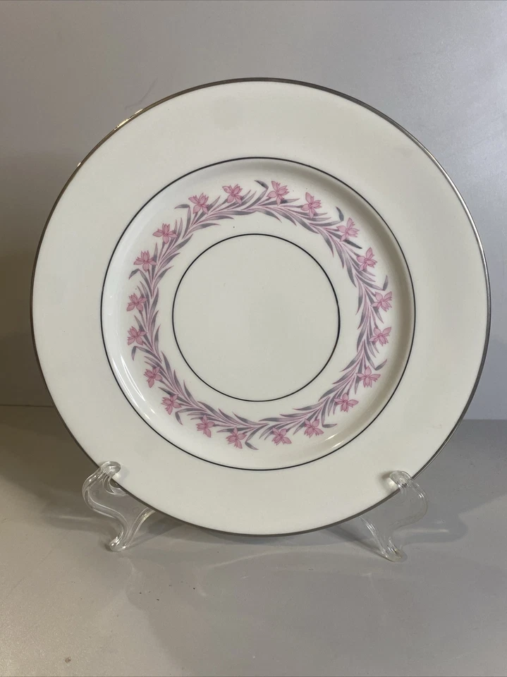 Juego de Platos de Cena Royal Jackson De Colección (6) Patrón Romance Fino China Blanco Rosa Foto 4 de 4