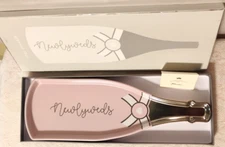 Love You More Collection Tray, Champagne Bottle (Newlyweds), Ceramic, Pink