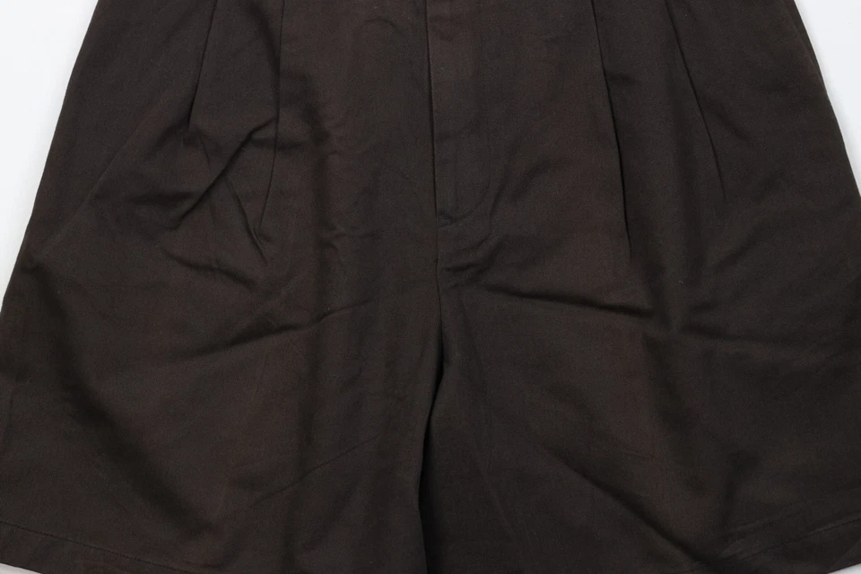 De Colección Años 90 Polo Deportivo Ralph Lauren Mujer 6 Desteñidos Deletrear Plisados Pantalones Cortos Marrón Foto 3 de 4