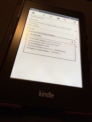 Amazon Kindle Paperwhite (1. Gen) - Modell EY21 - WLAN - Schwarz