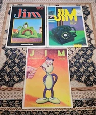 JIM WOODRING COMIC BOOK Jim Numbers 1, 3 & 4 OG 1980s FANTAGRAPHICS First Run