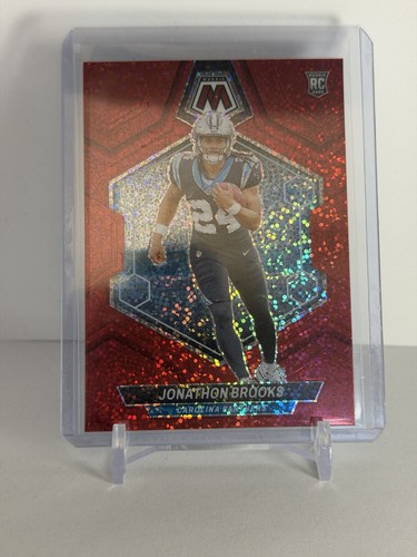 2024 Panini Mosaic - Rookies Jonathon Brooks #345 Red Sparkle Prizm (RC)