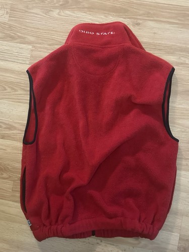 Gilet polaire rouge chêne Ohio State rouge fermeture éclair complète avec poches, taille Medium - Photo 5/5