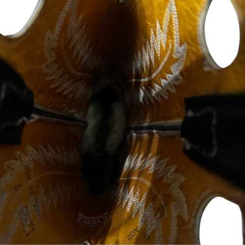 Vintage 1970s Nocona Black Leather Cowboy Boots Mens 9 D USA Made Keyhole Pull, $125 - Photo 10