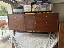 Mid-Century Modern Lowboy Walnut Dresser by Harmony House