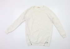 Womens UK Size 8 Red or Dead White Pullover Sweatshirt