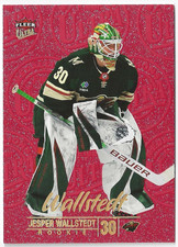2024-25 Upper Deck Fleer Ultra Jesper Wallstedt Ruby Red Medallion Rookie 07/50
