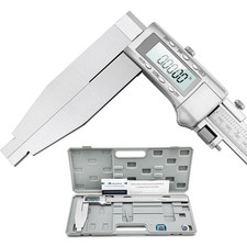 Precision 12" Digital Caliper - Long Jaw, Large LCD, All-Metal, 0.0005" Res.