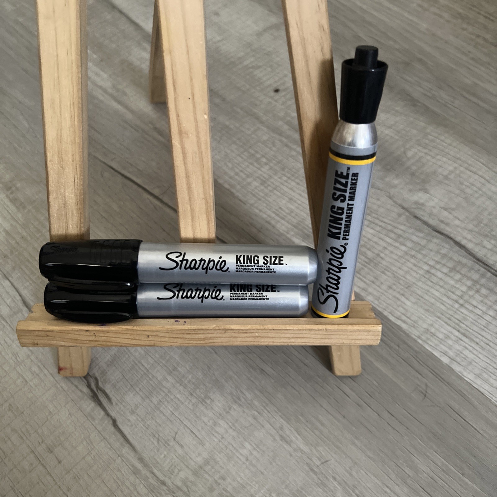 2 each  Sharpie  King Size black Permanent Markers, & 1 ea s