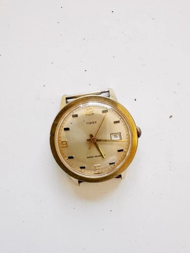 Vintage Timex Men's Mechanical Watch (Parts Only) — 35mm Case. Non-functional.