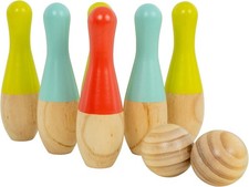Wooden Skittles Classic Lawn Skittles Set Game Indoor and Outdoor Ages 3 plus 