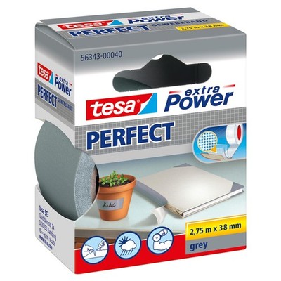 Gewebeband tesa extra Power Perfect 2,75m x 38mm grau, Klebeband, Reparaturband