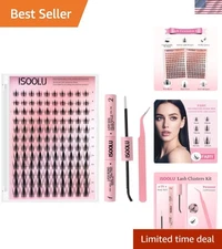 Fairy Lash Clusters C Curl Wispy Individual Lashes Extension Kit w/ Bond & Seal