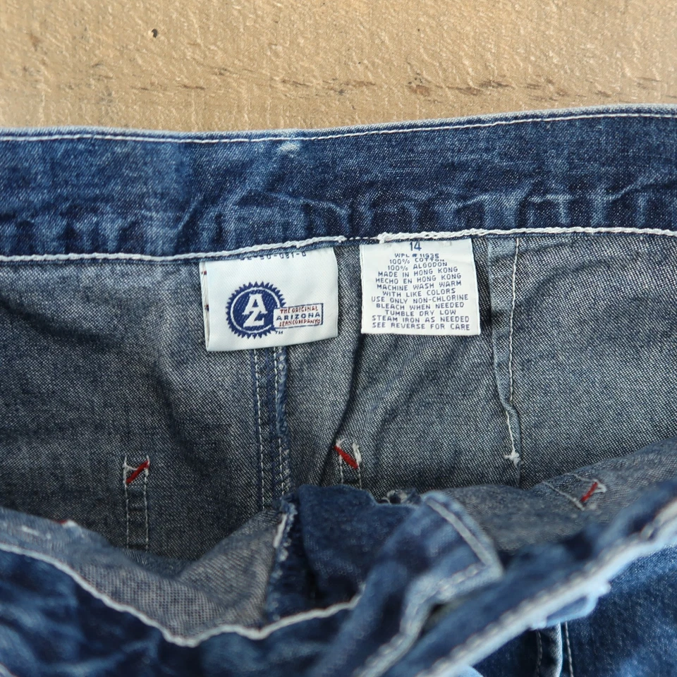 Arizona Jean компании девочек размер 14 джинсовой ткани Jean юбка с карманами шнурка 90-х - Изображение 4 из 4