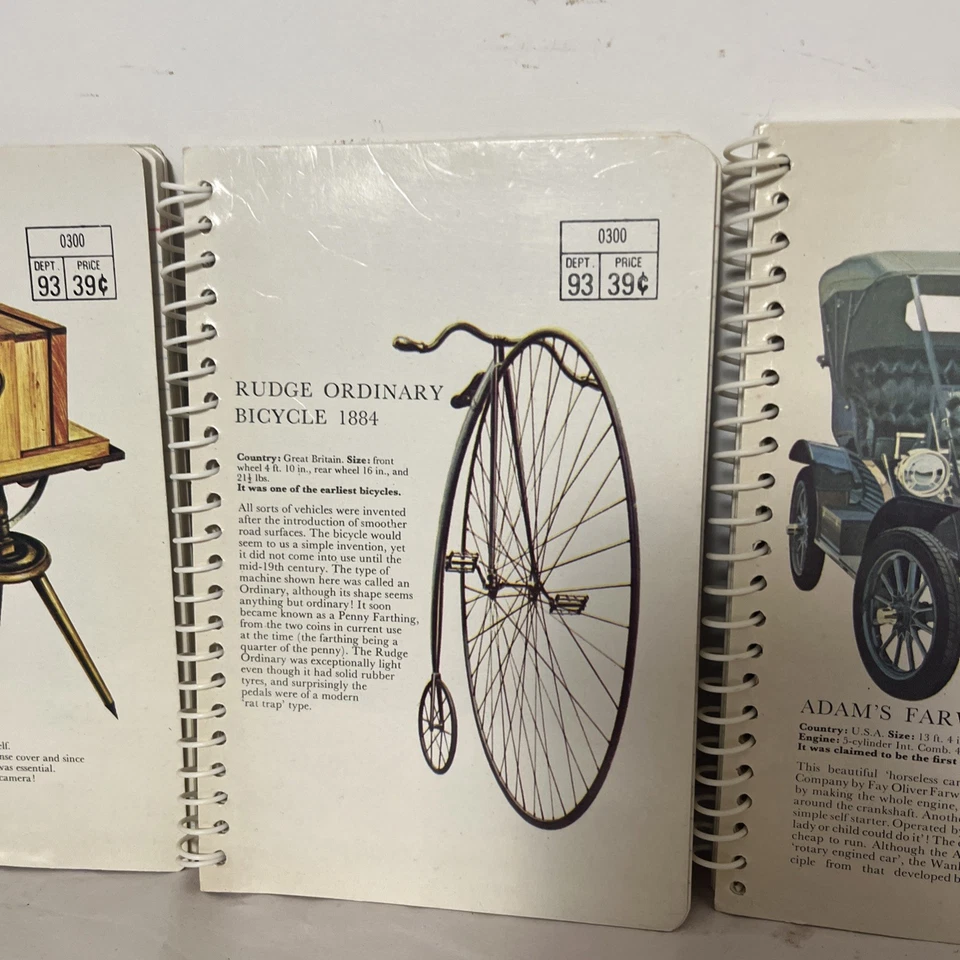 Vintage Note Books 70’s / 80’s Era. Educational Inventions Themed 6”x4” 5 Total - Image 4 of 4