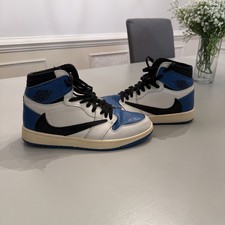 Jordan 1 Retro x Fragment Design x Travis Scott High Blue for Sale