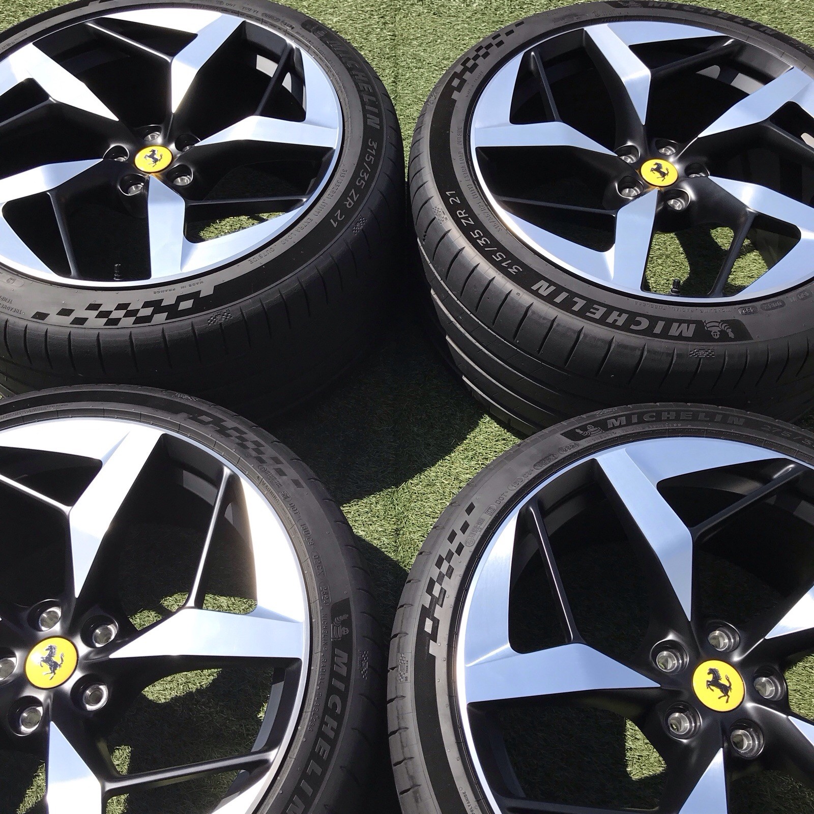 FERRARI 12 CILINDRI WHEELS TIRES NEW TAKE OFFS SET GENUINE FACTORY 21 775790