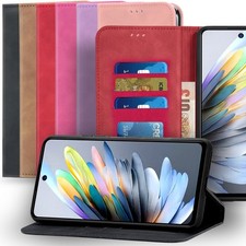 For Moto G Play 2026 PU Vegan Leather Case ID Card Money Holder Magnetic Closure