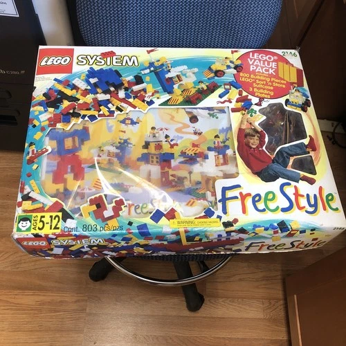 RARE! VTG 1998 NEW OLD STOCK LEGO Free Style Suitcase 2146, 10 Sealed Bags