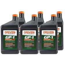 Driven Racing Oil 19506, GP-1 High Perf. Oil, Synthetic Blend 20W-50, 6 Qts