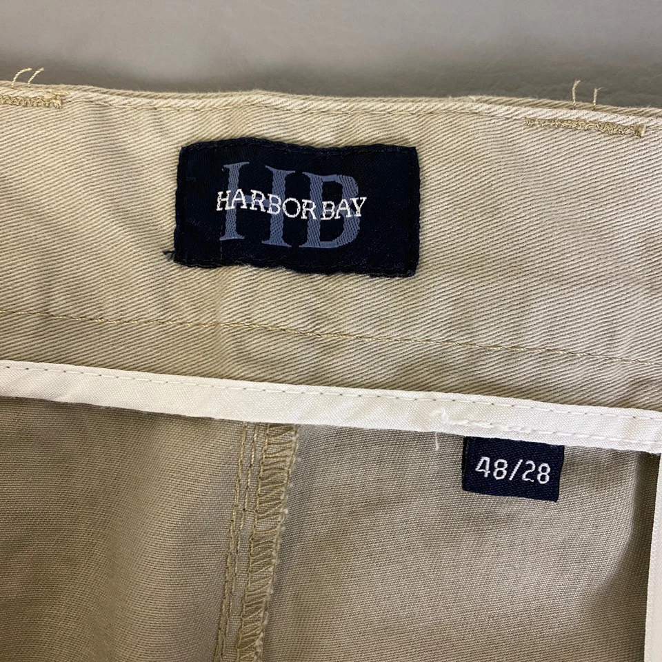 Harbor Bay хаки брюки мужские 48 x 28 бежевый хлопок смесь Chino брюки новый с Ярлыками - Изображение 3 из 4