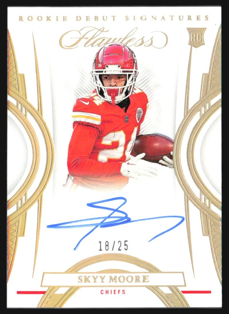 2022 Panini Flawless Debut Signatures 18/25 Skyy Moore Rookie Auto #RDS-SM ES6