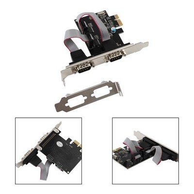 PCIE To RS232 2-Port Serial WCH382 Chip PCI-Express Extender Board Adapter Card