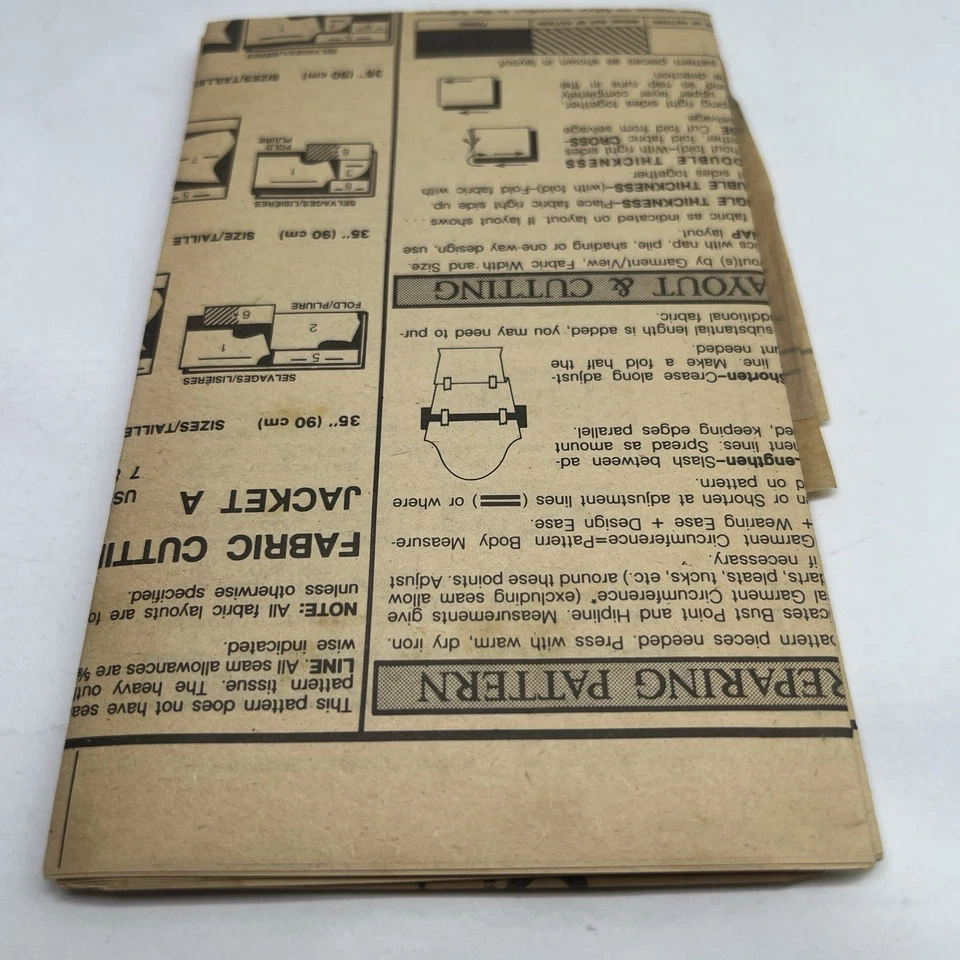 Butterick Sewing Pattern Vintage 1980’s Fashion Size XS, S, M. Men’s jackets - Image 3 of 4