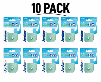 10  pack Dental floss JORDAN EXPAND FRESH, 25 meters