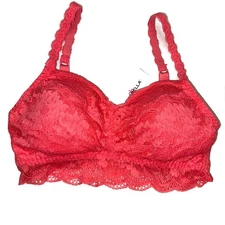 NWT Cosabella Evereve Always Say Ever Padded Lace Bralette in Coral SMALL