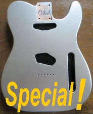 Tele Telecaster Guitar Body Alder Silver +/- 4.9Lbs