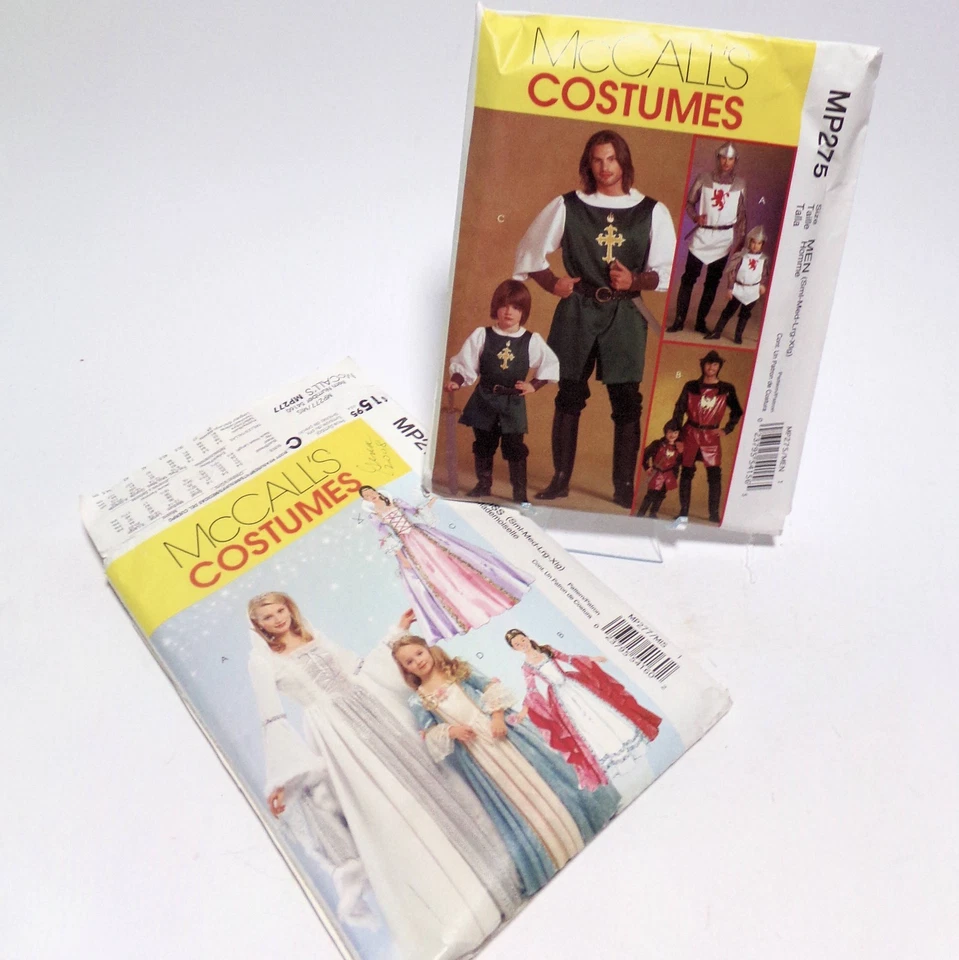 McCall Costume Patterns Lot/2 Knight Musketeer & Princess 18th Century Style - Image 3 of 4