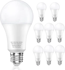 A21 LED Light Bulbs, 150 Watt Equivalent LED Bulbs, Daylight White 5000K, 2500 L