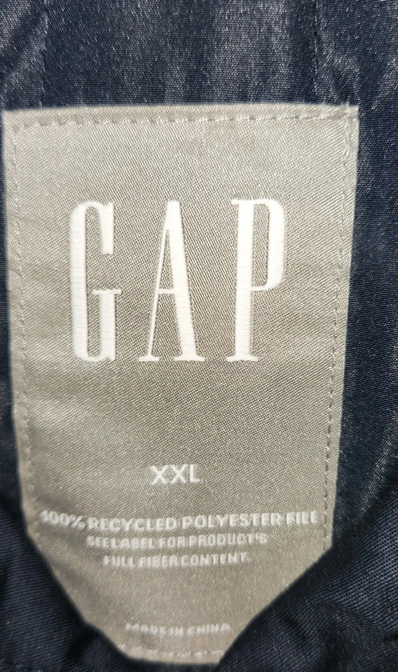 Jaqueta Camisa GAP Feminina Xadrez Flanela Shacket Azul Branca Oversized - Imagem 2 de 3