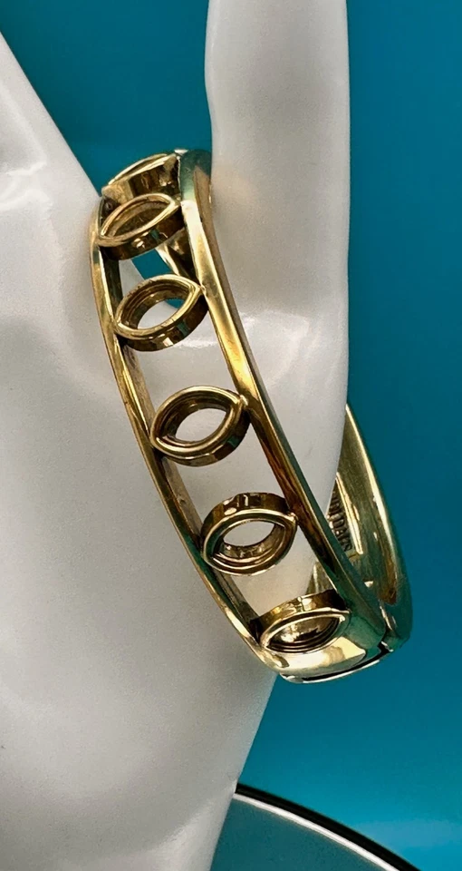 Pulsera Heidi Daus Clamper Multicolor Cristales Swarovski Tono Dorado Firmada Foto 2 de 4