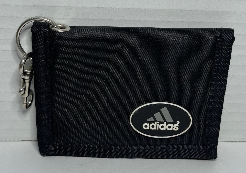 Llavero billetera plegable negro Adidas 80 vintage Foto 4 de 4