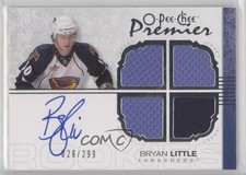 2007 O-Pee-Chee Premier Quad Rookie Memorabilia /299 Bryan Little #107 Auto 0m8f