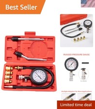 S Compression Tester Kit 0-300 Psi Petrol Gas Engine Cylinder Pressure Gauge ...
