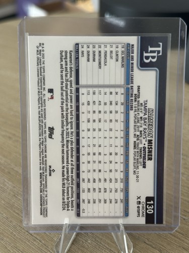 2025 Topps Chrome Baseball Logofrattore Kameron Misner RC Rookie #130 verde/99 - Foto 2 di 2