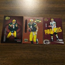 3 Brett Favre 1996 Playoff GENUINE LEATHER #1 Hogg Heaven 2003 #54 2004 #35 NFL 