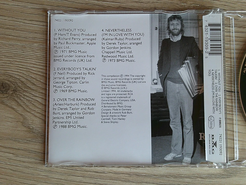 Harry Nilsson - Without You - 4 Track Maxi CD 1994 - RCA 74321 193092 - Bild 3 von 4