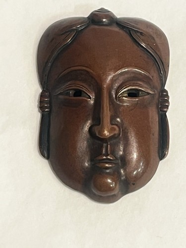 PYROGENE JAPON EPOQUE MEIJI TETE DE BOUDDHA MATCH STRIKER BOX JAPANESE BUDDHA