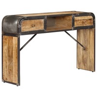 Sideboard Massivholz Mango 120X30X75 Cm Schmale Kommode Anrichte